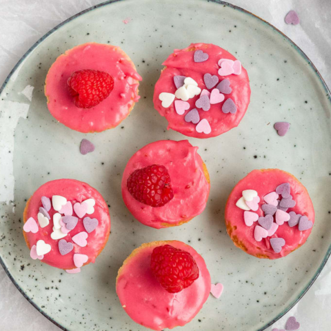 Mini roze koeken